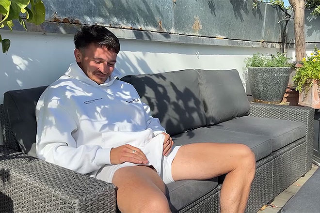 Young Straight Horny Lad Wanks Image