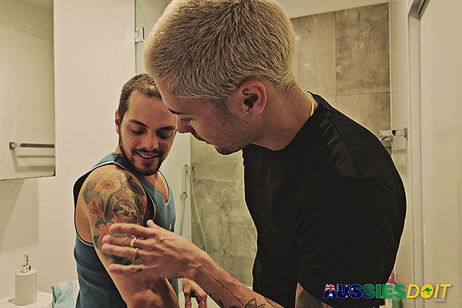 Checkin' Out Tats & Dick Image