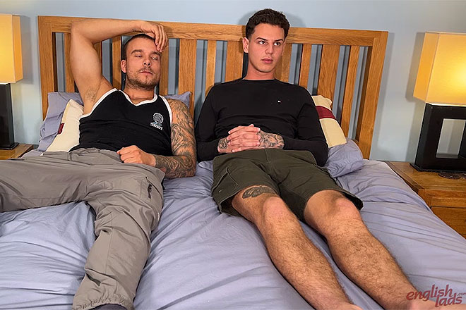Straight Hunk Lewis Fucks Trent’s Willing Ass & Trent’s Big Uncut Cock Cums 3 Times! Image