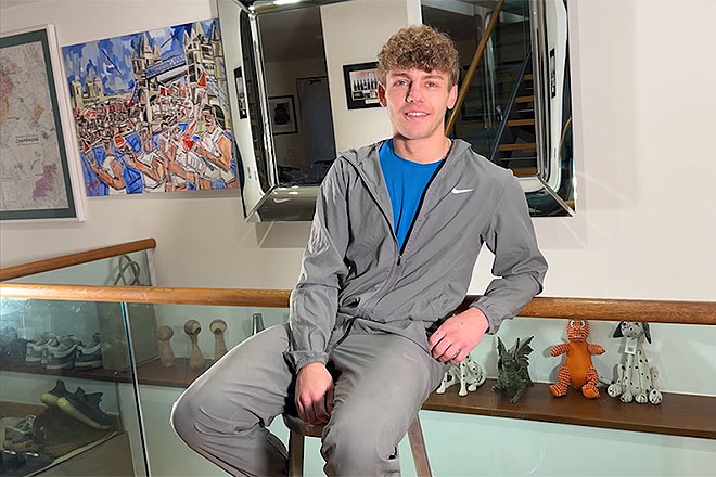 Young Muscular & Ripped Lad Wanks his Huge Uncut Cock Image