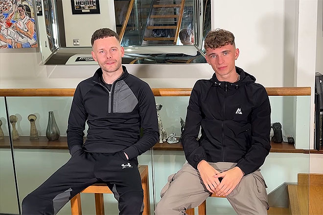 Young Straight Mates Wank their Big Uncut Cocks Image