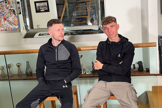 Young Straight Mates Wank their Big Uncut Cocks Image