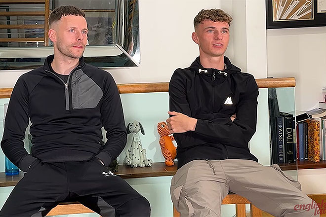 Young Straight Mates Wank their Big Uncut Cocks Image