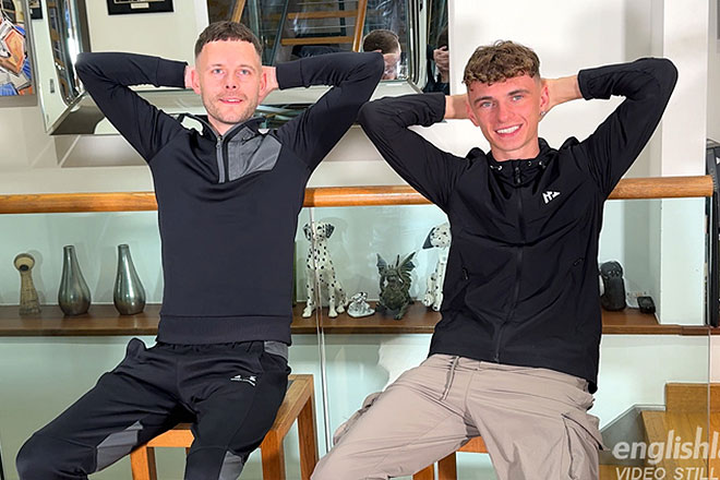 Young Straight Mates Wank their Big Uncut Cocks Image