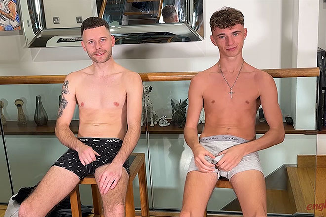 Young Straight Mates Wank their Big Uncut Cocks Image