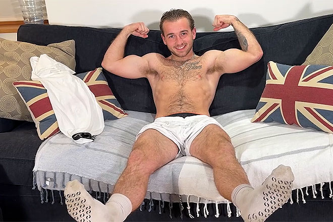 Young Muscular & Super Hairy Footballer Image