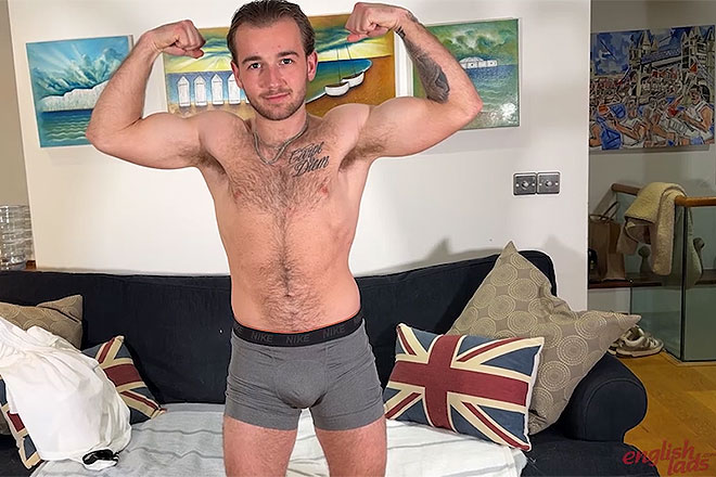 Young Muscular & Super Hairy Footballer Image