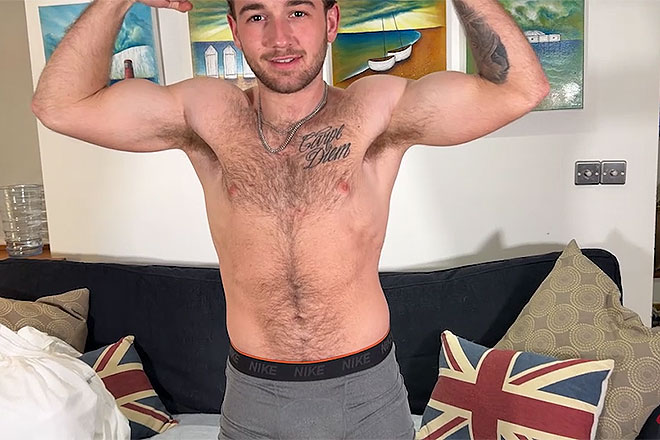 Young Muscular & Super Hairy Footballer Image