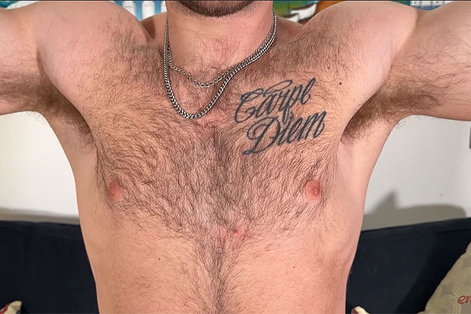 Young Muscular & Super Hairy Footballer Image