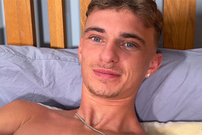 Young Lean Teen gets Spanked for the 1st Time & his Huge Hard Uncut Cock Cums! Image