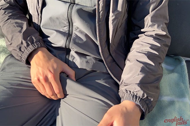 Young Straight Tennis Player Wanks his Uncut Cock Image