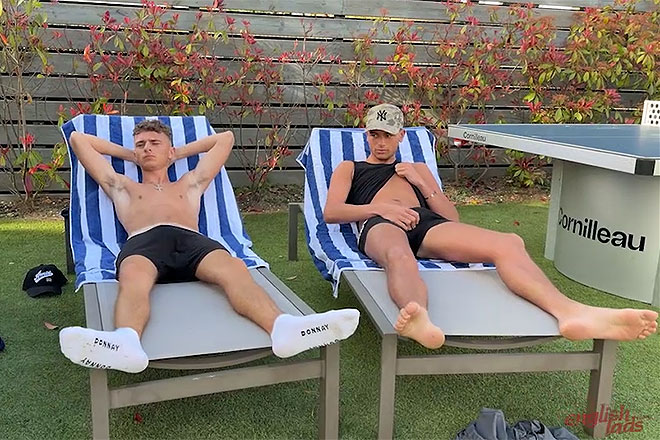Young Straight Mates Wank their Big Uncut Cocks Image