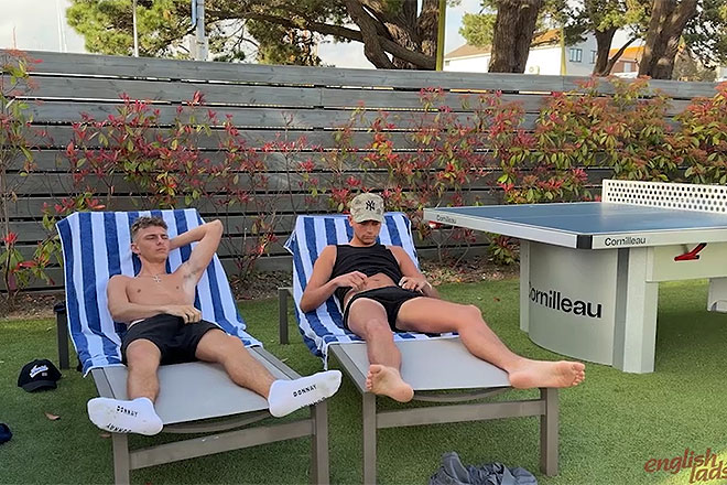 Young Straight Mates Wank their Big Uncut Cocks Image