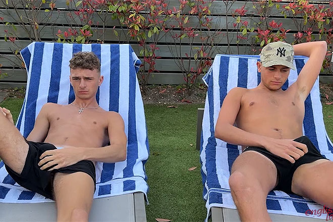 Young Straight Mates Wank their Big Uncut Cocks Image