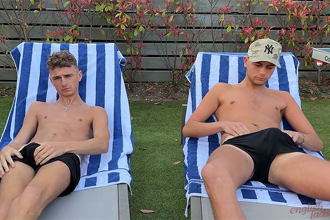 Young Straight Mates Wank their Big Uncut Cocks Image