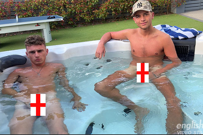 Young Straight Mates Wank their Big Uncut Cocks Image