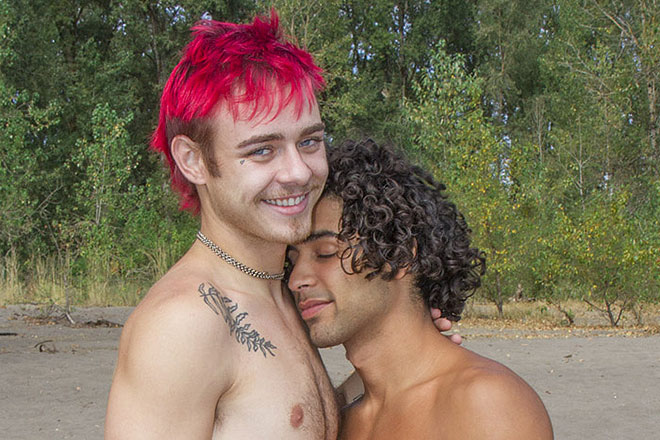 Image from Proudly Out Ricky Lopez & his boyfriend Kabo Messing Around on Island Studs! blog