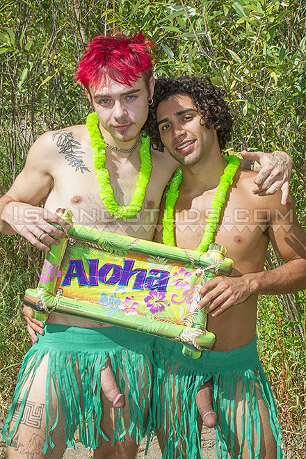 Proudly Out Ricky Lopez & his boyfriend Kabo Messing Around on Island Studs! Image