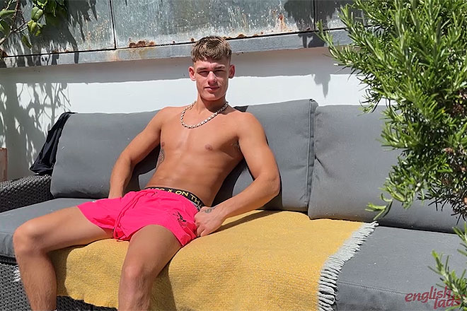 Young Straight Teen Wanks his Big Uncut Cock Outdoors Image