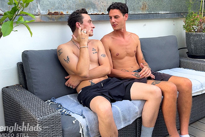 Young Straight Aiden 1st Man Suck & his Rock Hard Uncut Cock Squirts! Image