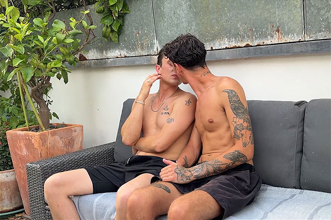 Young Straight Aiden 1st Man Suck & his Rock Hard Uncut Cock Squirts! Image