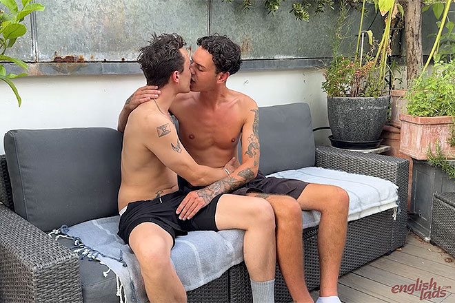 Young Straight Aiden 1st Man Suck & his Rock Hard Uncut Cock Squirts! Image