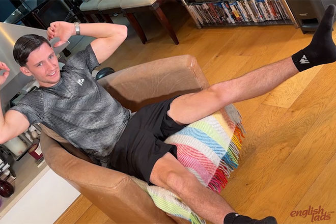 Young Lean Lad’s 1st Ever Manhandling his Rock Hard Uncut Cock Squirts Cum! Image
