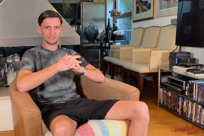 Image from Young Footballer Shows off his Slim Body & Wanks his Long Uncut Cock & Cums! blog