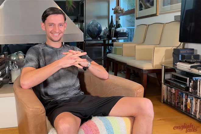 Young Footballer Shows off his Slim Body & Wanks his Long Uncut Cock & Cums! Image