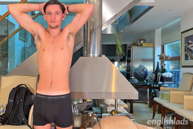 Young Footballer Shows off his Slim Body & Wanks his Long Uncut Cock & Cums! Image