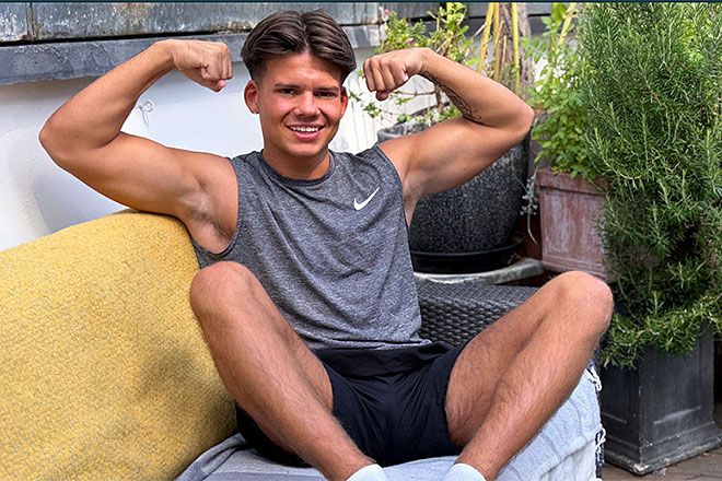 Image from Young Straight Stud Shows off his Amazing Muscles blog