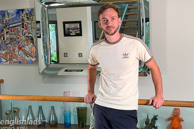 Image from gallery Young Straight & Athletic Footballer Wanks his Huge Uncut Cock.