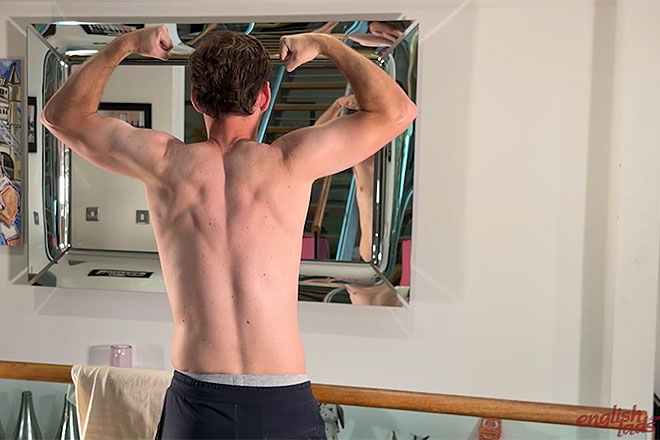 Young Straight & Athletic Footballer Wanks his Huge Uncut Cock. Image
